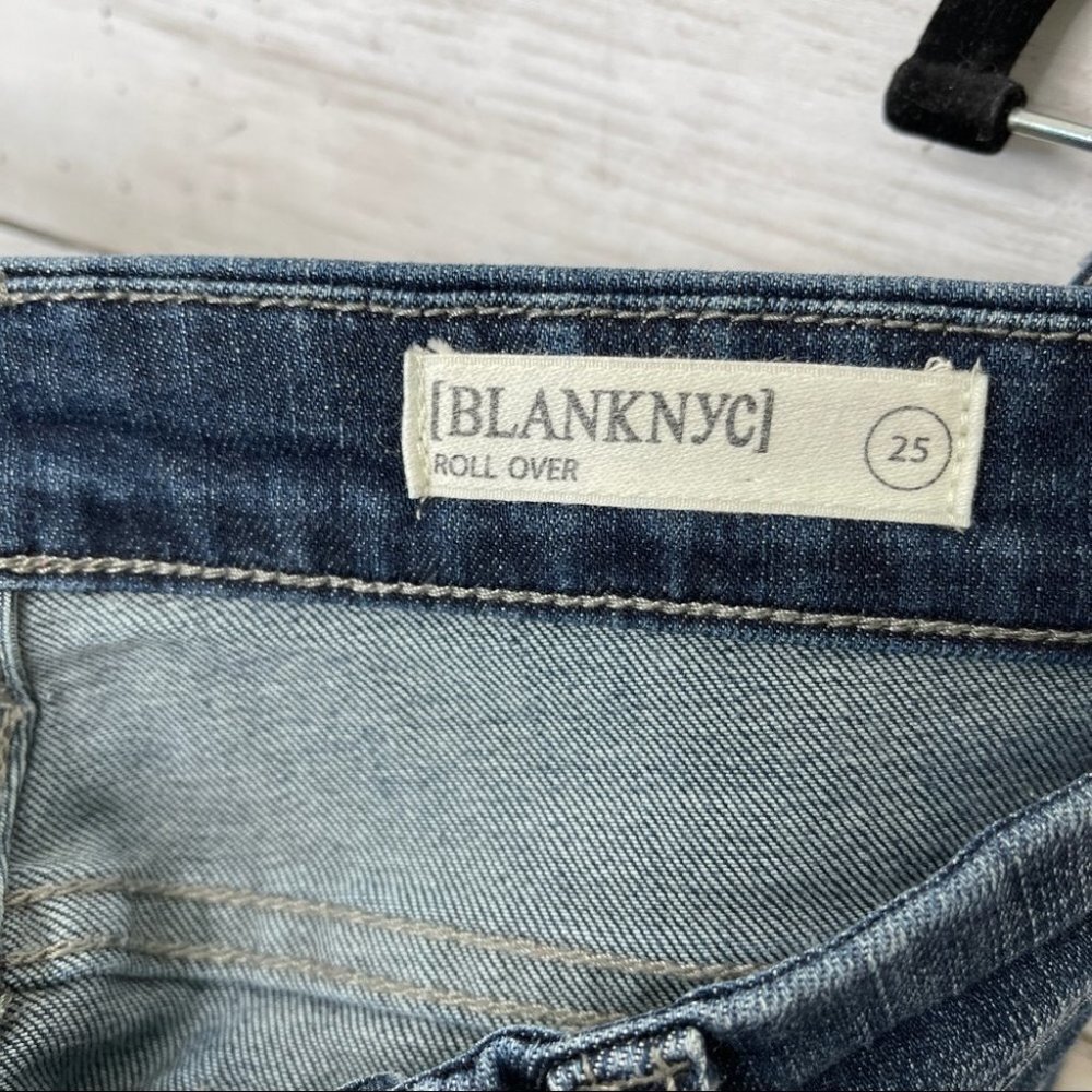 Blank NYC Jean Roll over Shorts 25 - Picture 3 of 6